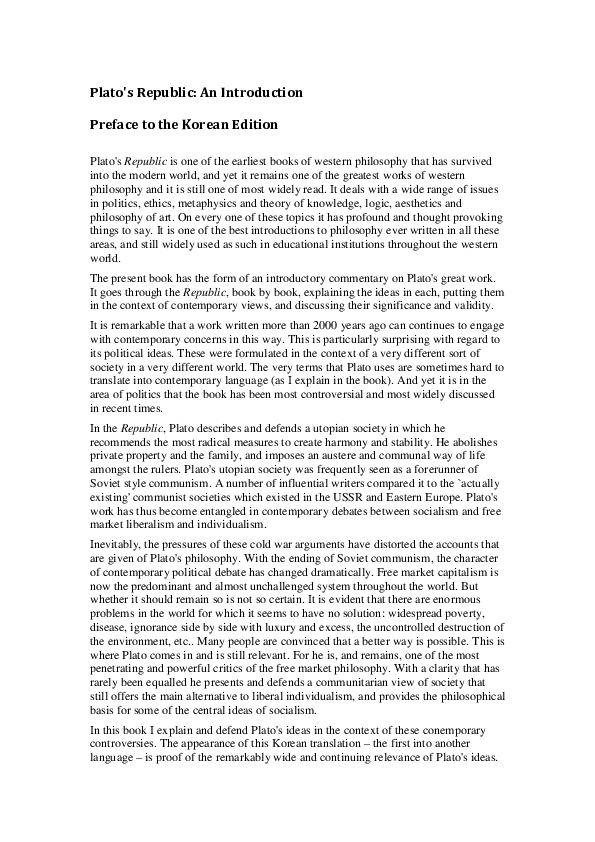(PDF) Plato's Republic: an introduction