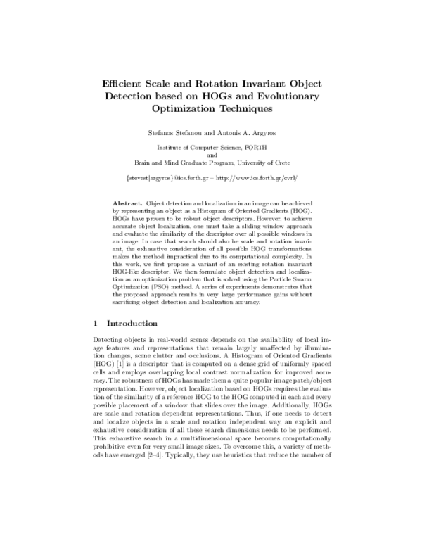 (PDF) Efficient Scale and Rotation Invariant Object Detection Based on ...