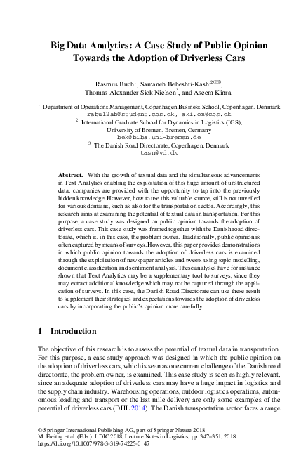 (PDF) Big Data Analytics: A Case Study of Public Opinion Towards the ...