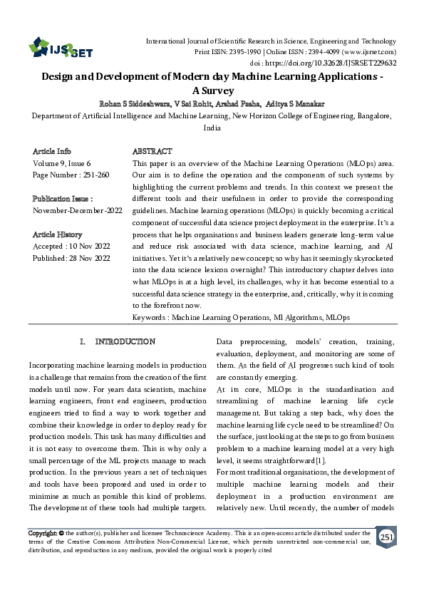 (PDF) Design and Development of Modern day Machine Learning ...