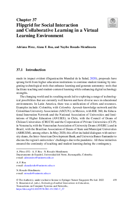(PDF) Flipgrid for Social Interaction and Collaborative Learning in a ...