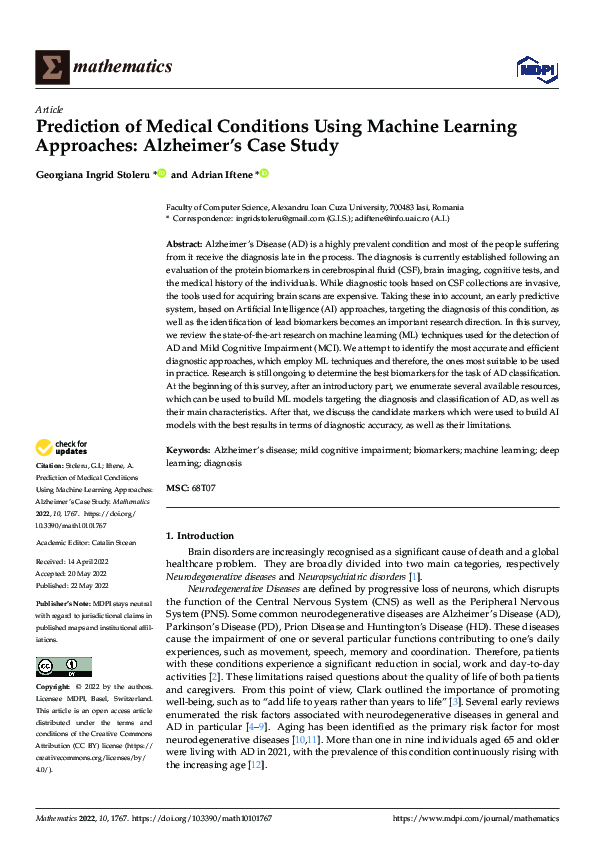 (PDF) Prediction of Medical Conditions Using Machine Learning ...