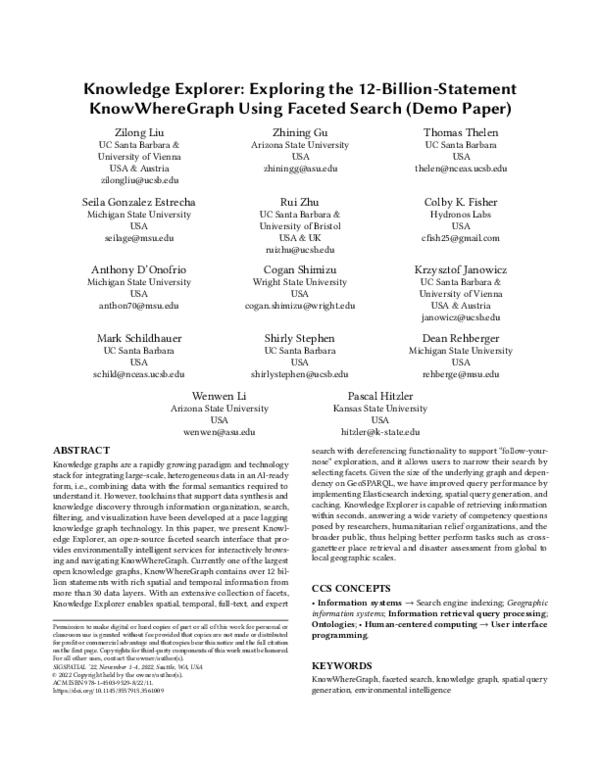 (PDF) Knowledge explorer