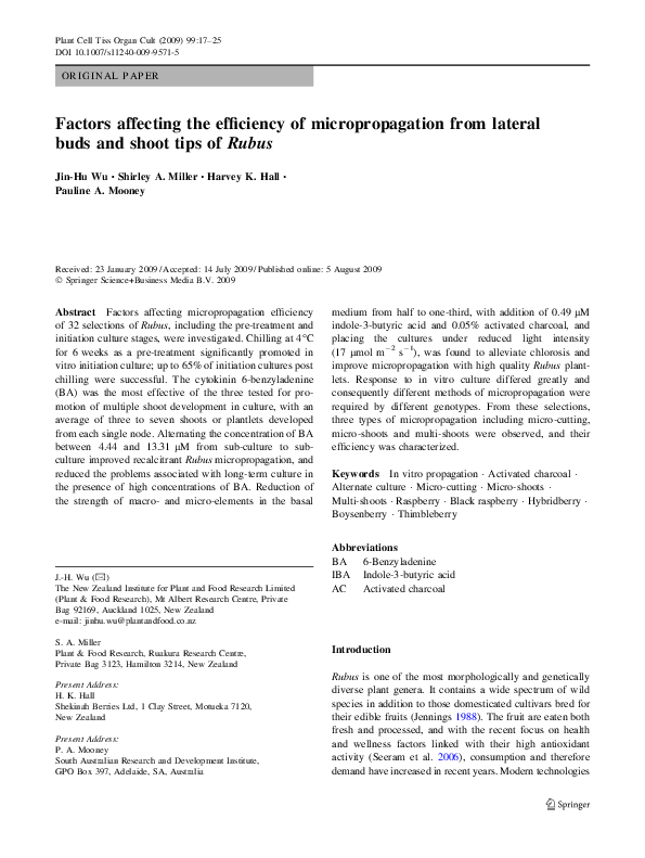 (PDF) Factors affecting the efficiency of micropropagation from lateral ...