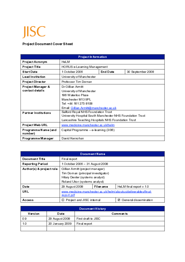 (PDF) HeLM Project Final Report