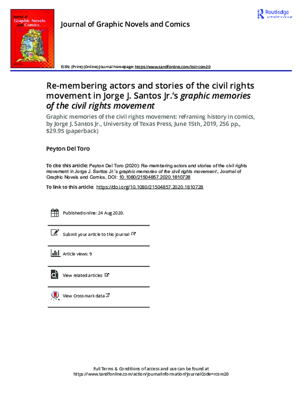 (PDF) Re-membering actors and stories of the civil rights movement in ...