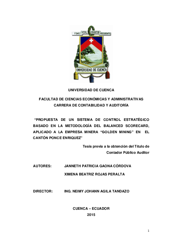(PDF) Propuesta de un sistema de control estratégico basado en la ...