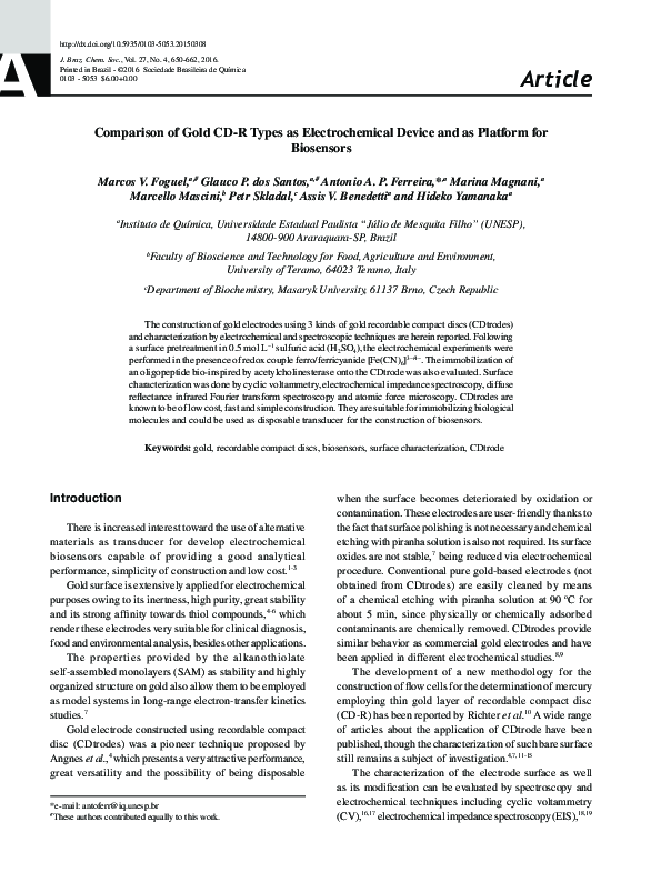 (PDF) Comparison of Gold CD-R Types as Electrochemical Device and as ...