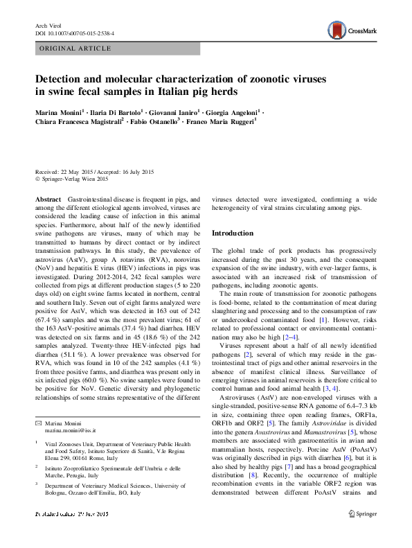 (PDF) Detection and molecular characterization of zoonotic viruses in ...