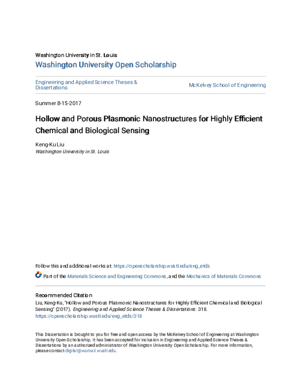 (PDF) Hollow and Porous Plasmonic Nanostructures for Highly Efficient ...