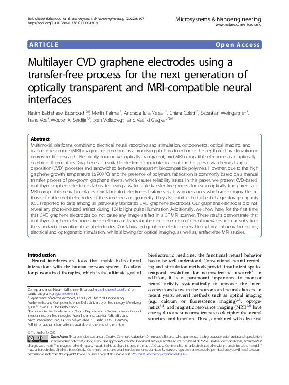 (PDF) Multilayer CVD graphene electrodes using a transfer-free process ...