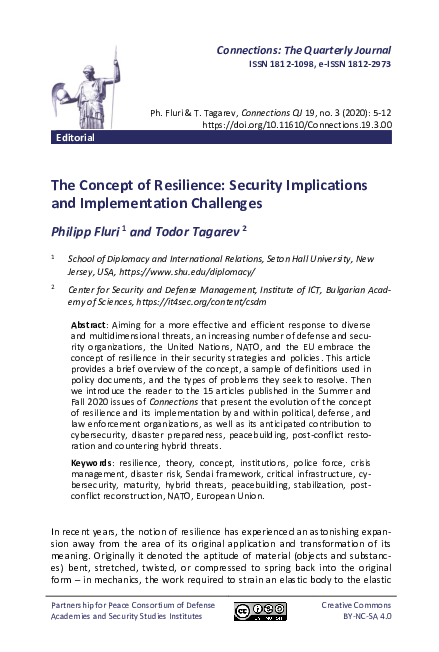 (PDF) The Concept of Resilience: Security Implications and ...
