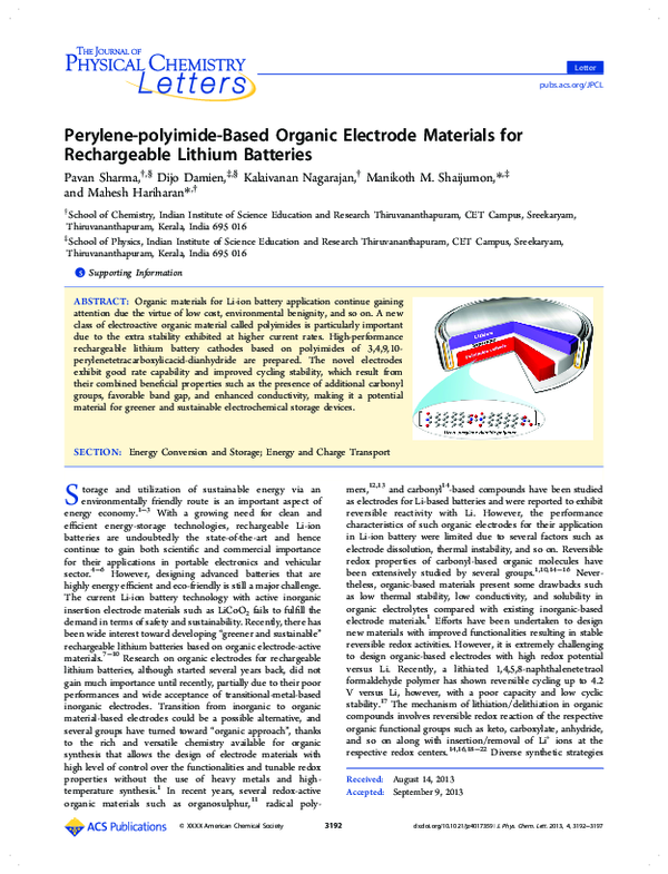 (PDF) Perylene-polyimide-Based Organic Electrode Materials for ...
