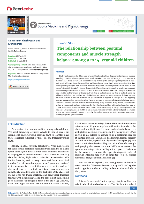 (PDF) The relationship between postural components and muscle strength ...