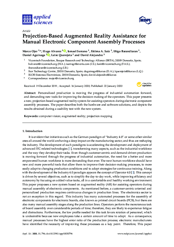 (PDF) Projection-Based Augmented Reality Assistance for Manual ...
