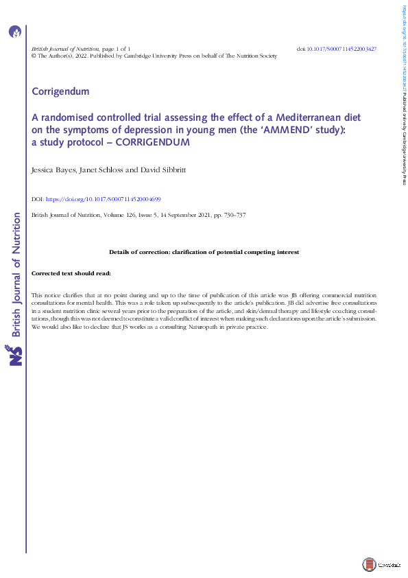 (PDF) A randomised controlled trial assessing the effect of a ...