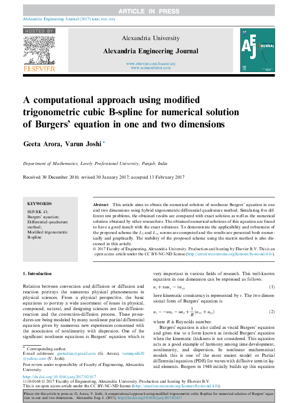 (PDF) A computational approach using modified trigonometric cubic B ...