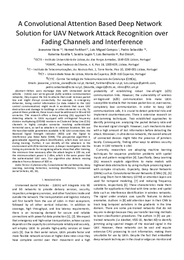 (PDF) A Convolutional Attention Based Deep Network Solution for UAV ...