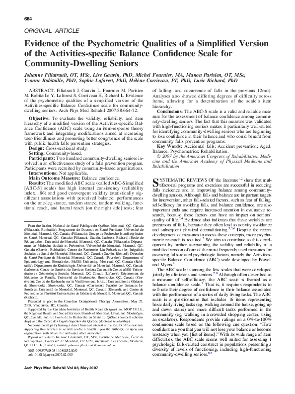 (PDF) Evidence of the Psychometric Qualities of a Simplified Version of