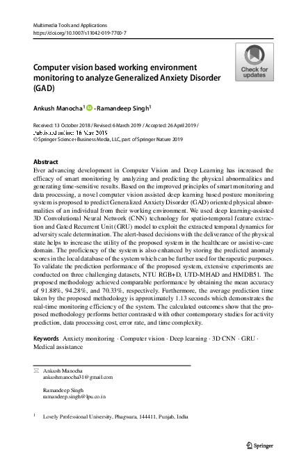 (PDF) Computer vision based working environment monitoring to analyze ...