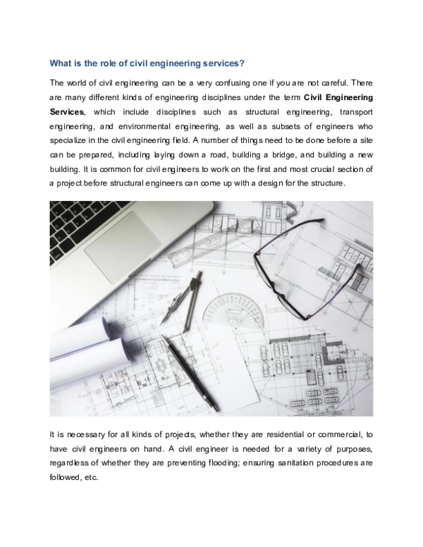 (PDF) What is the role of civil engineering services