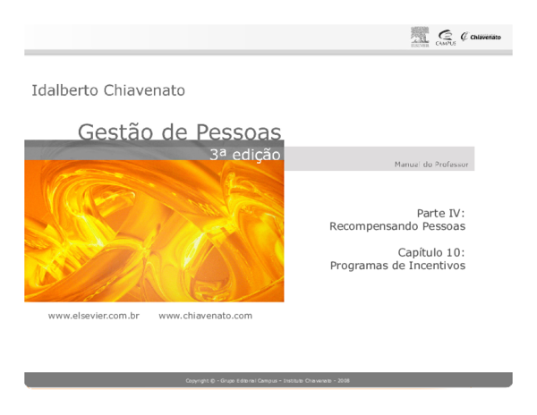 Pdf Chiavenato Gestao De Pessoas Capitulo 10