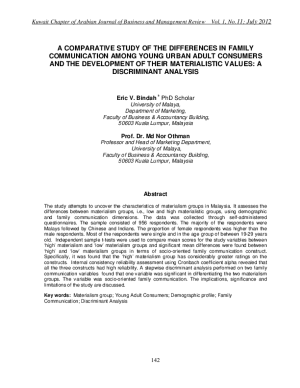 (PDF) A Comparative Study of the Differences in Family Communication ...