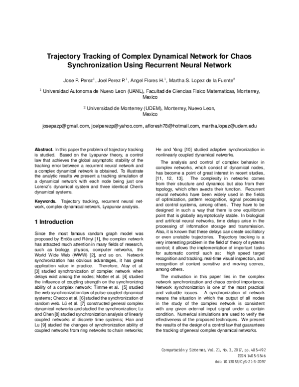 (PDF) Trajectory Tracking of Complex Dynamical Network for Delayed ...