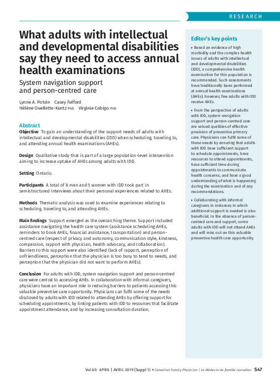 (PDF) What adults with intellectual and developmental disabilities say ...