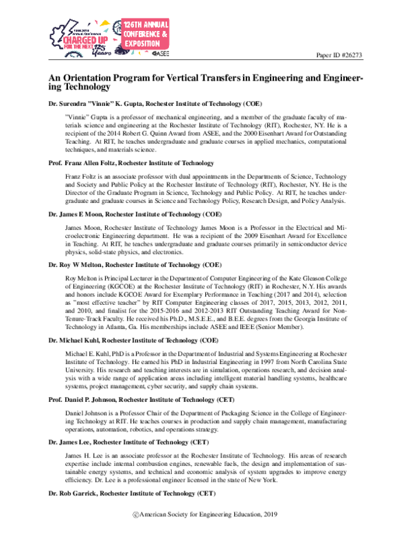 (PDF) An Orientation Program for Vertical Transfers in Engineering and ...
