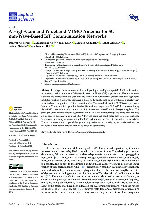 (PDF) A High-Gain and Wideband MIMO Antenna for 5G mm-Wave-Based IoT ...