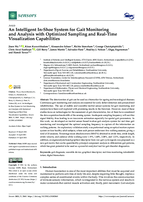(PDF) An Intelligent In-Shoe System for Real-Time Gait Monitoring and ...