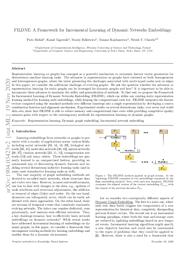 (PDF) FILDNE: A Framework for Incremental Learning of Dynamic Networks ...