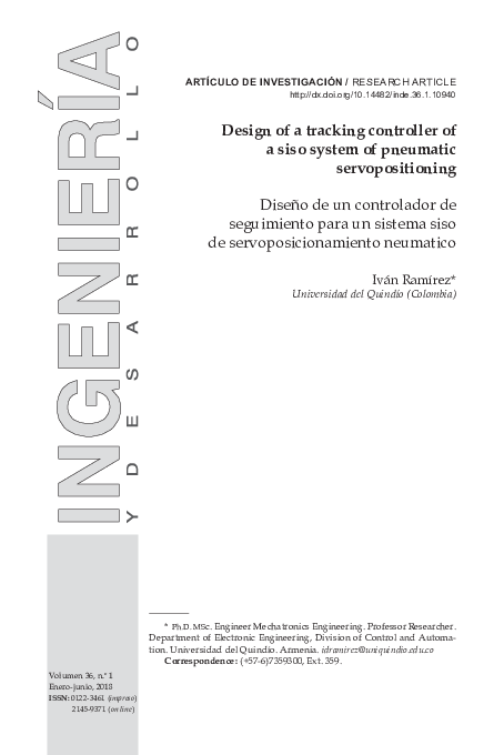 (PDF) Design of a tracking controller of a siso system of pneumatic ...