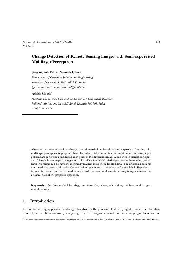 (PDF) Change detection of remote sensing images with semi-supervised ...