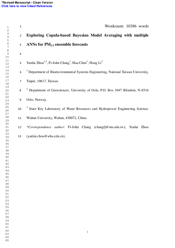 (PDF) Exploring Copula-based Bayesian Model Averaging with multiple ...
