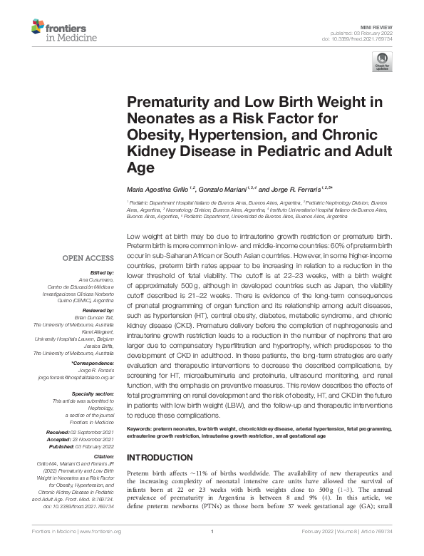 (PDF) Prematurity and Low Birth Weight in Neonates as a Risk Factor for ...