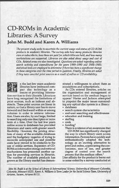 (PDF) CD-ROMs in Academic Libraries: A Survey