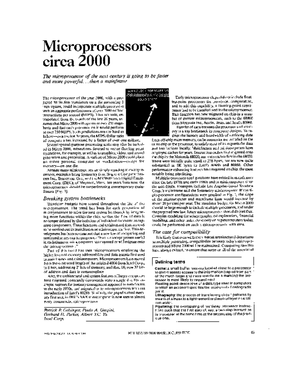 (PDF) Microprocessors circa 2000