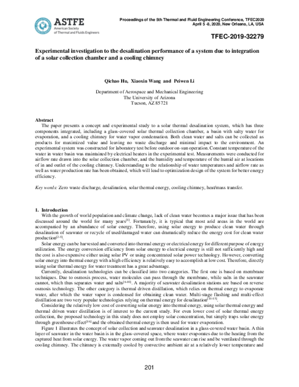 (PDF) Experimental investigation to the desalination performance of a ...