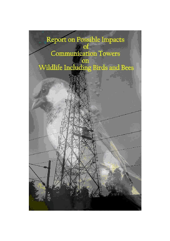 (PDF) MOEF REPORT ON IMPACT OF CELL PHONE TOWERS ON WILDLIFE Prof