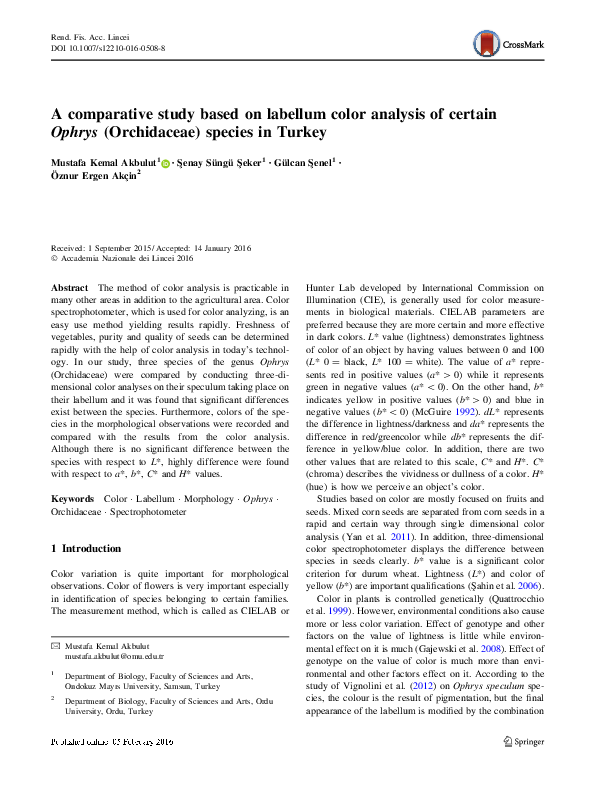 (PDF) A comparative study based on labellum color analysis of certain ...