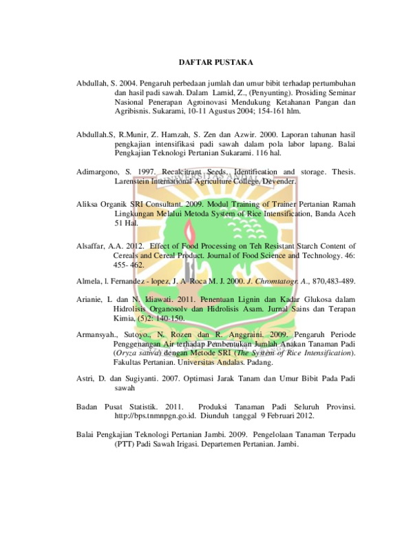 (PDF) PENGARUH UMUR PINDAH BIBIT PADA METODE SRI (THE SYSTEM OF RICE ...