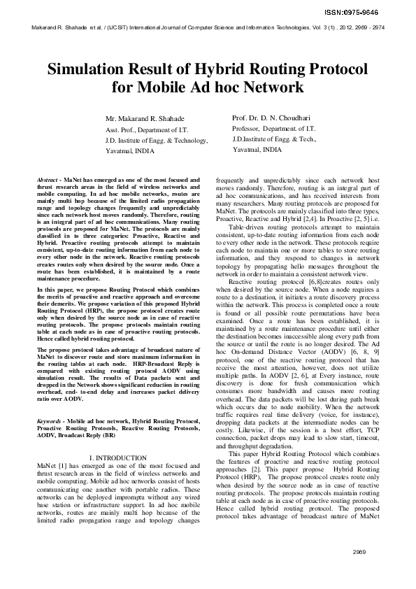 (PDF) Simulation Result of Hybrid Routing Protocol for Mobile Ad hoc ...