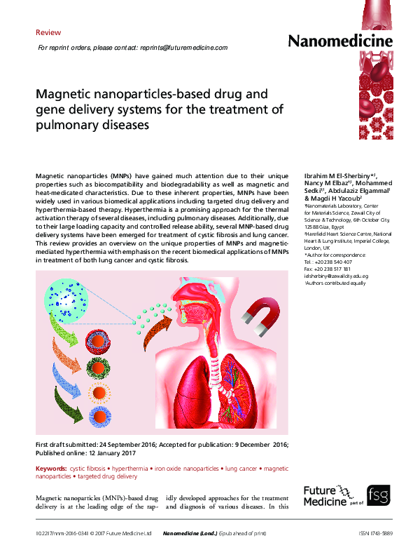 (PDF) Magnetic nanoparticles-based drug and gene delivery systems for ...