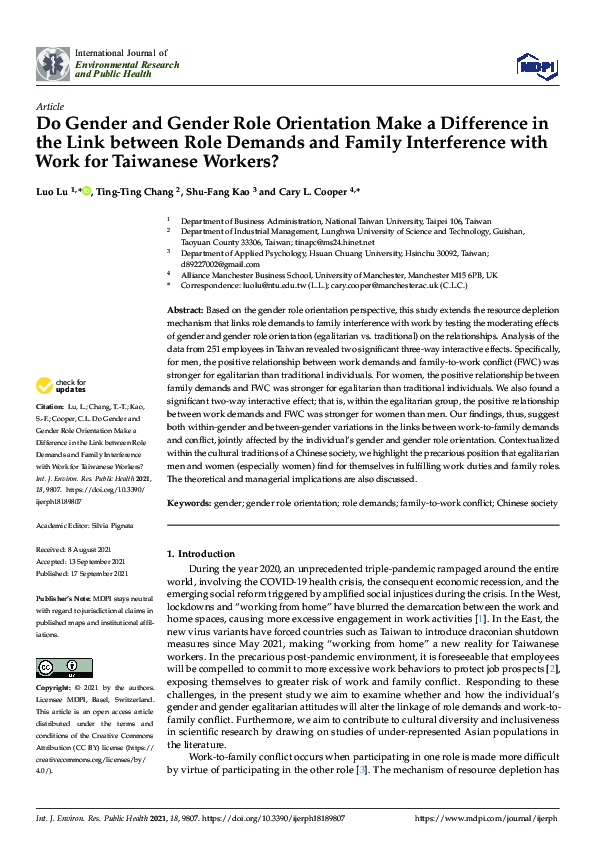 (PDF) Do Gender and Gender Role Orientation Make a Difference in the ...