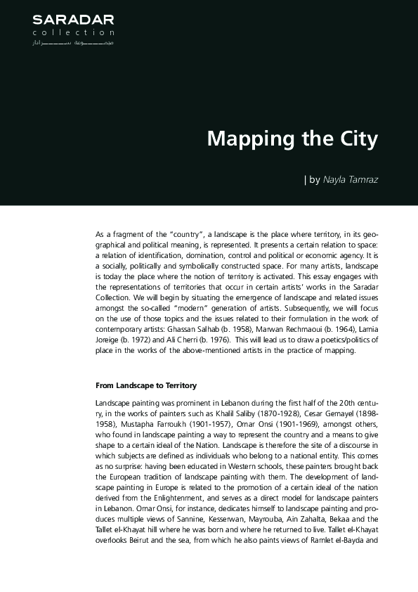 (PDF) Mapping the City: Essay on works of Ghassan Salhab, Marwan ...