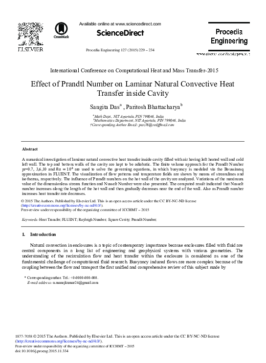 (PDF) Effect of Prandtl Number on Laminar Natural Convective Heat ...
