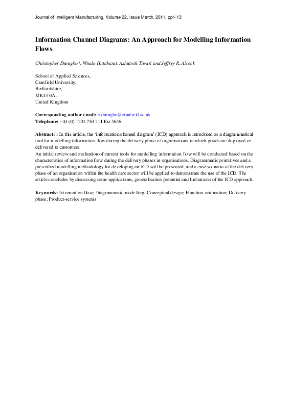 (PDF) Information channel diagrams: an approach for modelling ...