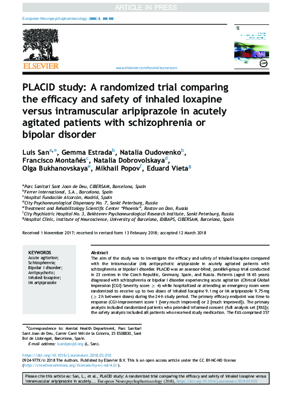 (PDF) PLACID study: A randomized trial comparing the efficacy and ...